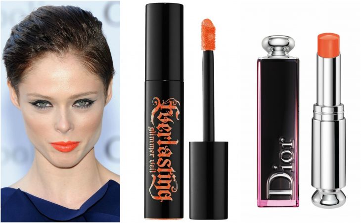 labios naranja brillante