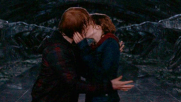  ron y hermione beso