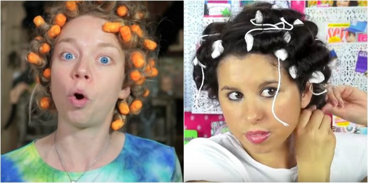 rizarse el pelo con cheetos o tampones