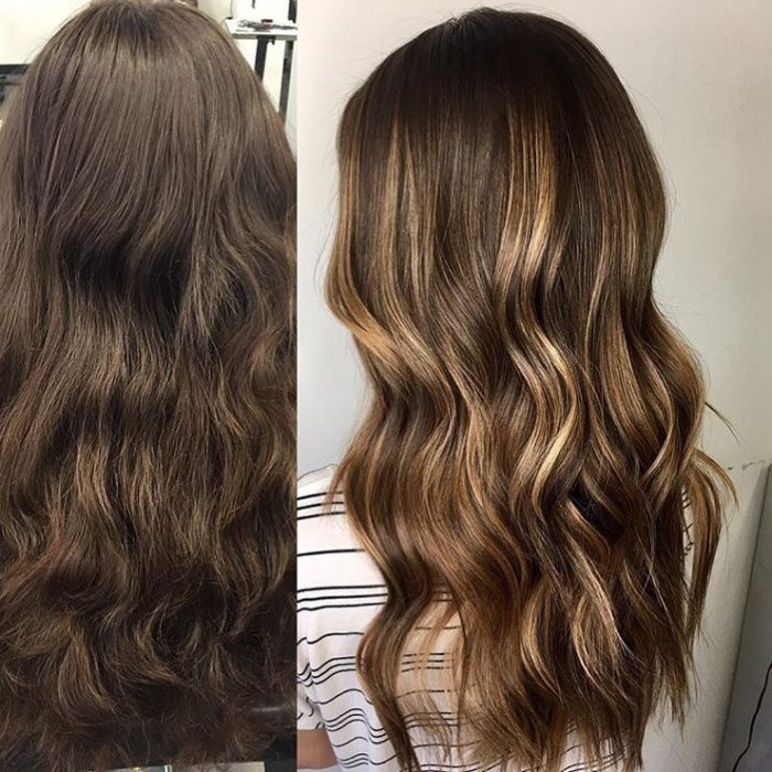 balayage antes y despues