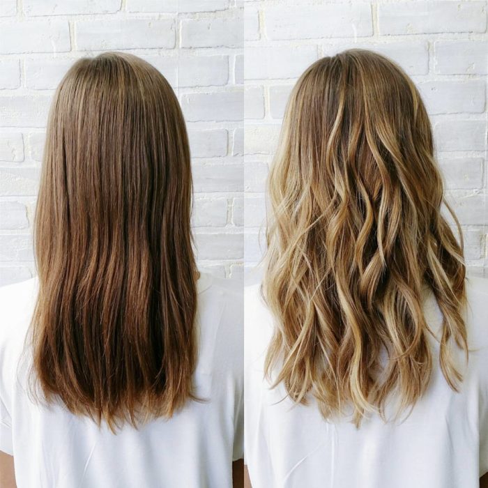 balayage antes y despues