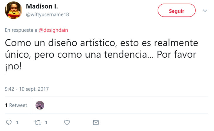 Comentarios en Twitter sobre las uñas de una chica 