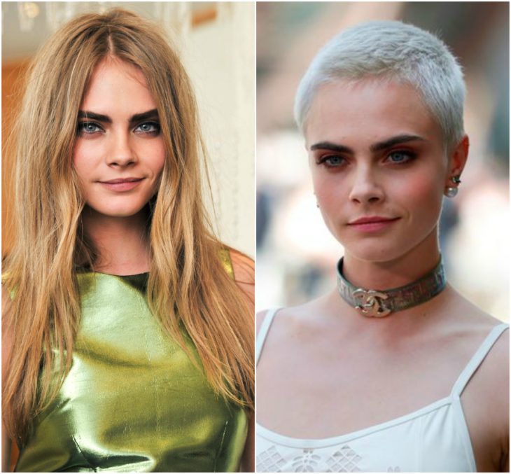 Cara Delevingne cabello largo vs corto