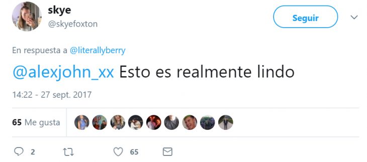 Comentarios en Twitter sobre una chica que se enamoró de un chico 