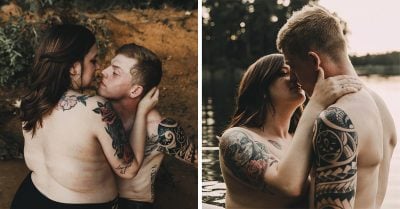 Hace sesión de fotos con su prometido y se enamora más que nunca de su cuerpo