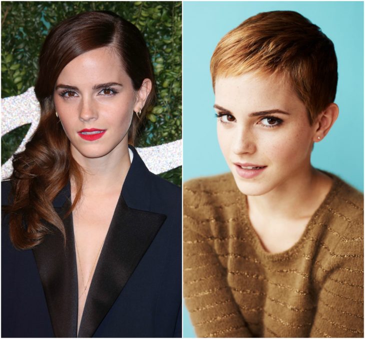 Emma Watson cabello largo vs corto