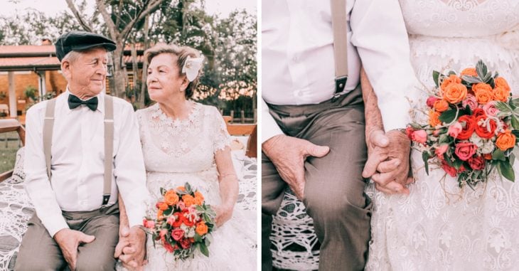 Esta pareja no tenía fotos del día de su boda; 60 años después decidieron recrearlas