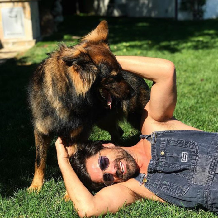 Famosos con sus perros; John Stamos