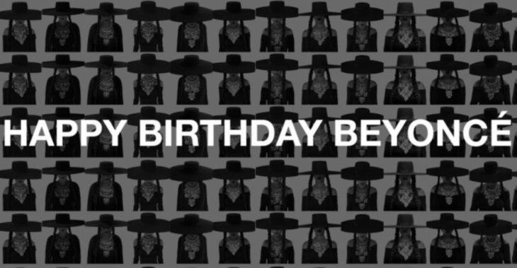 Felicitación a beyoncé por su cumpleaños 