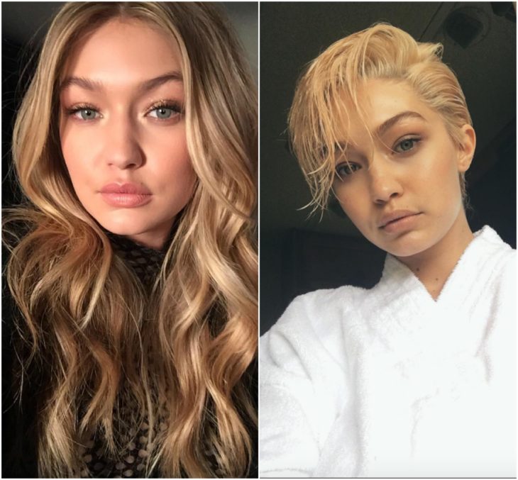 Gigi Hadid cabello largo vs corto