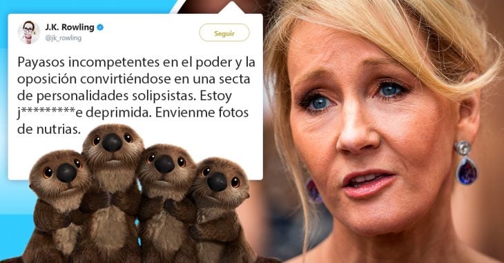 J.K. Rowling esta triste y sus fans le envían encantadoras fotos en Twitter