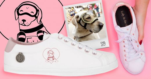 Marca de zapatos mexicana diseña tenis en honor a Frida, la perra rescatista