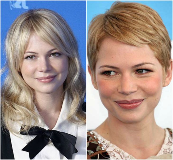 Michelle Williams cabello largo vs corto