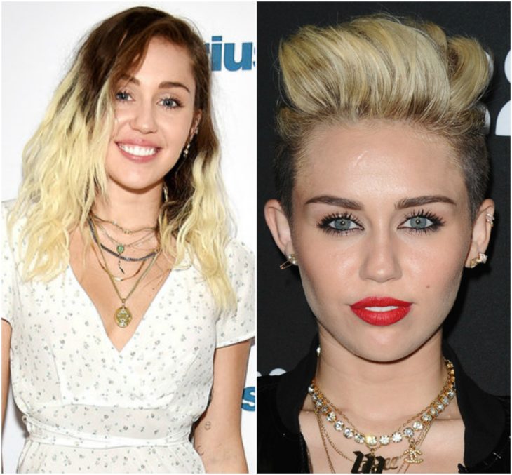 Miley Cyrus cabello largo vs corto