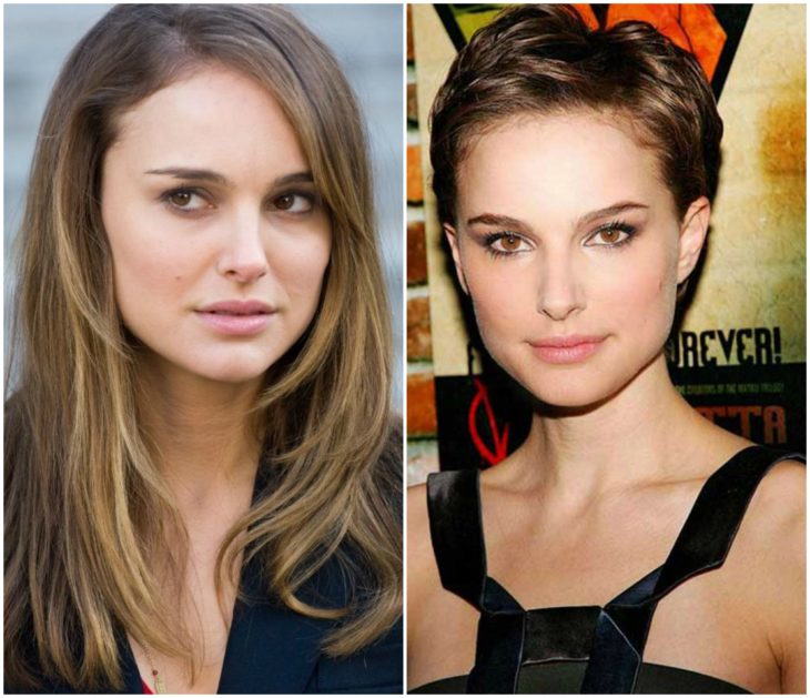 Natalie Portman cabello largo vs corto