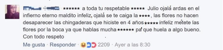 comentario en Facebook