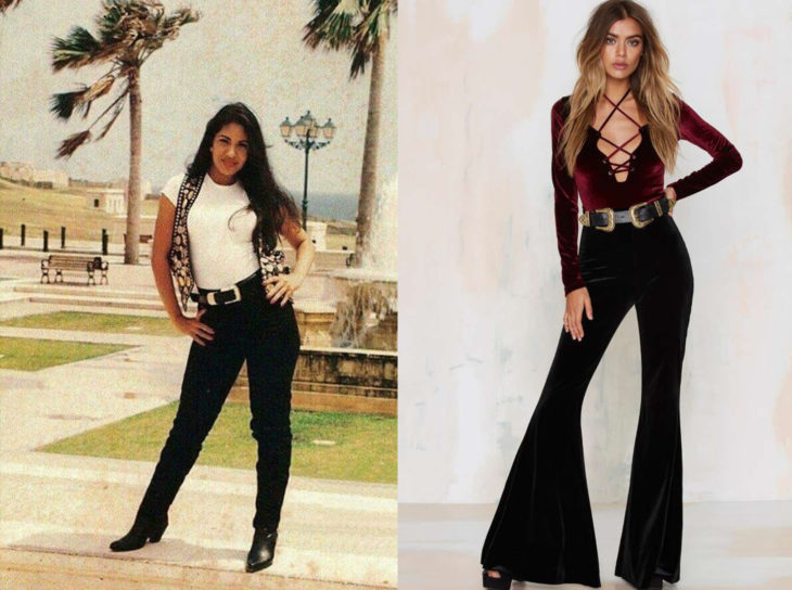 Comparación ropa de selena en el pasado y la ropa actual