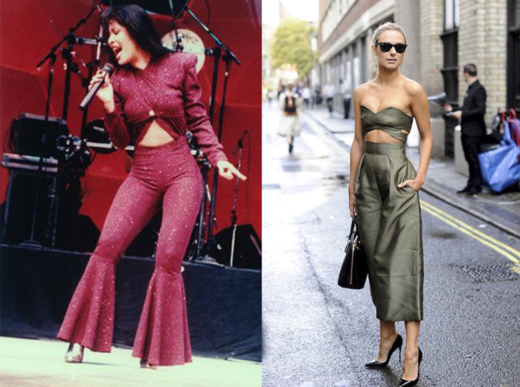 Comparación ropa de selena en el pasado y la ropa actual 