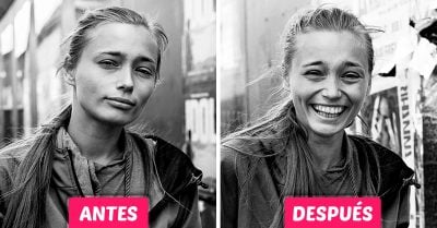 20 Fotografías de desconocidos antes y después de ser besados; sus reacciones son increíbles