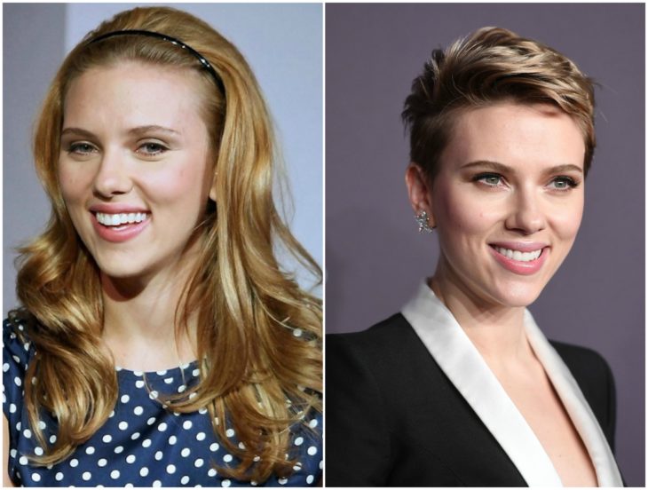 Scarlett Johansson cabello largo vs corto