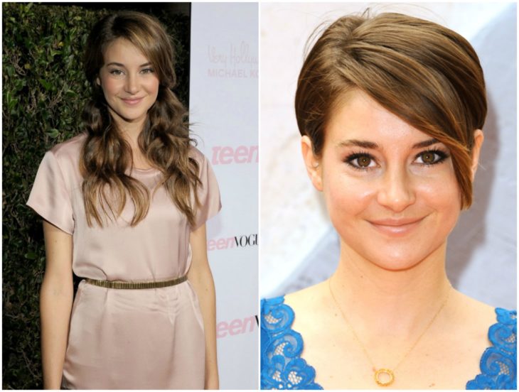 Shailene Woodley cabello largo vs corto