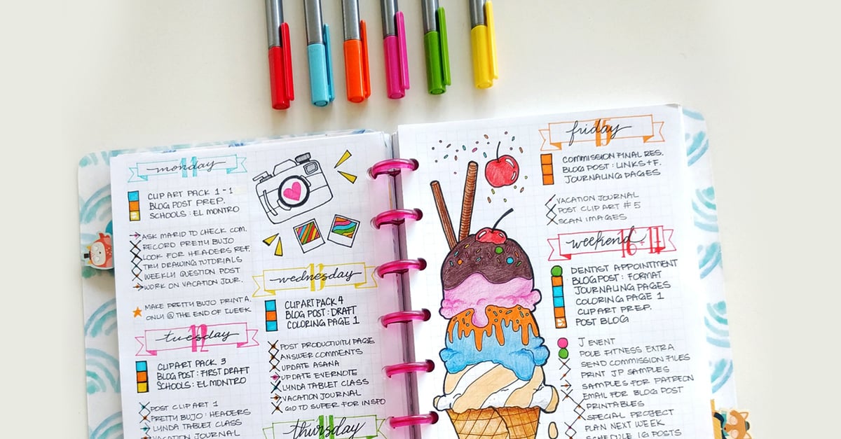 15 Ideas para darle color y organización a tus cuadernos