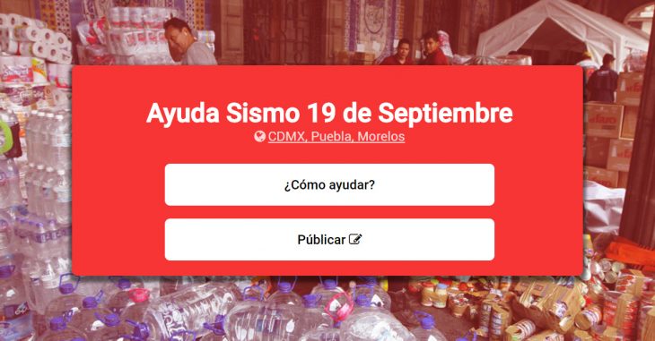 Comoayudar.mx recopila toda la información para ayudar a los afectados por el sismo en México
