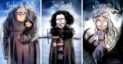 personajes de Game of Thrones si hubieran sido creados por Tim Burton