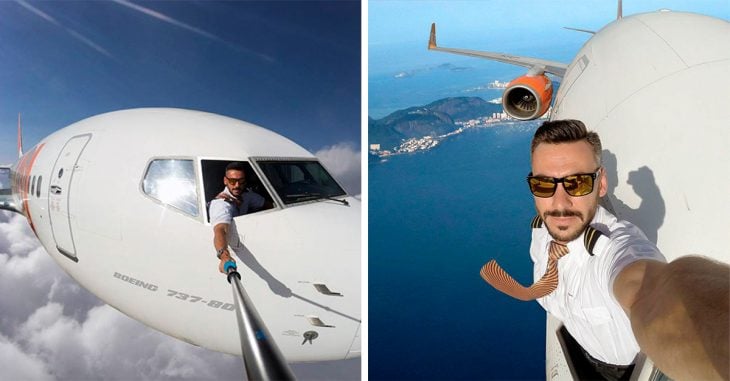 Las peligrosas selfies de este piloto han causado revuelo en Internet; Parece que todo fue una farsa