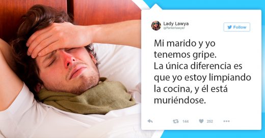 20 Tuits de mujeres a las que les tocó la mala suerte de tener un marido con resfriado