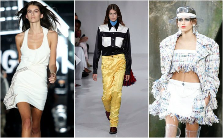 Kaia Gerber en pasarelas de las Fashion Week