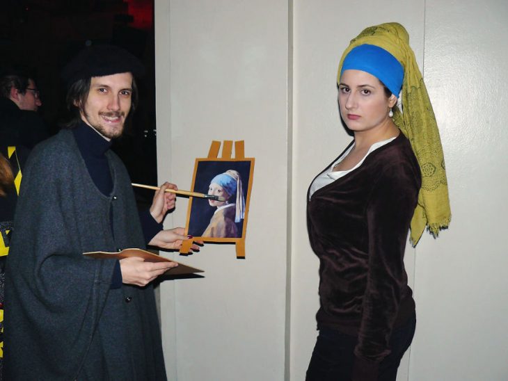 pareja cosplay Vermer y la chica del arete de perla