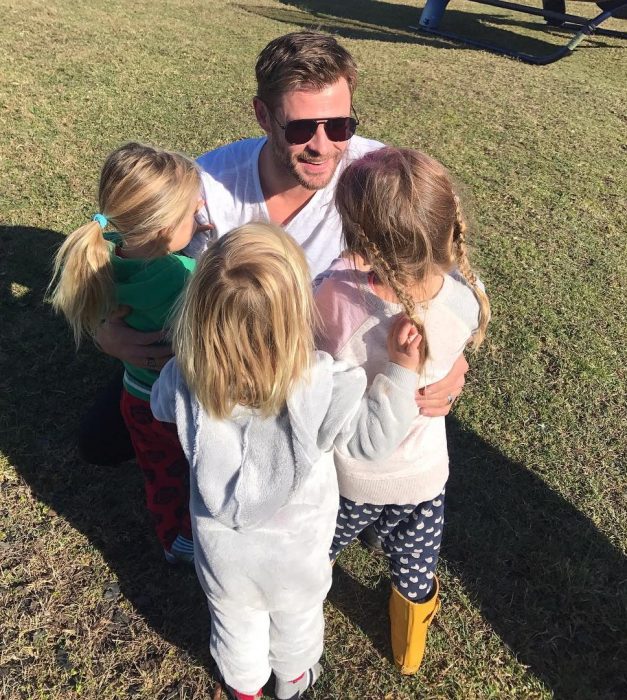 chris hemsworth y sus hijos