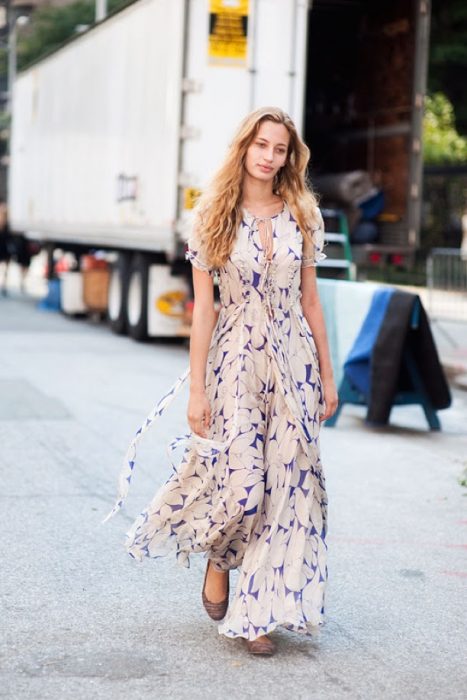 maxi vestido y flats