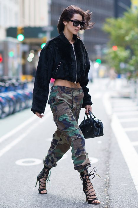 bella hadid cargo pants