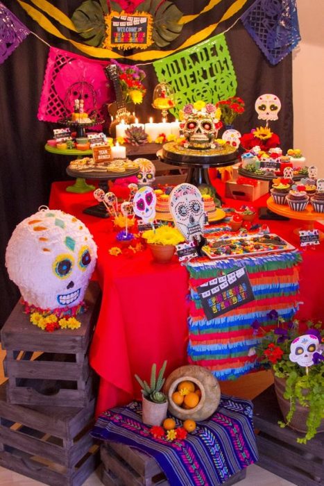 altar de muertos sencillo