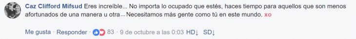 Comentarios en Facebook sobre video que gravó The rock para una mujer con cáncer