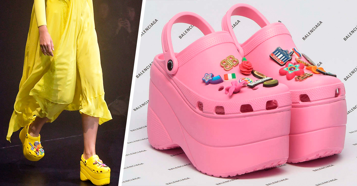 balenciaga crocs plataforma