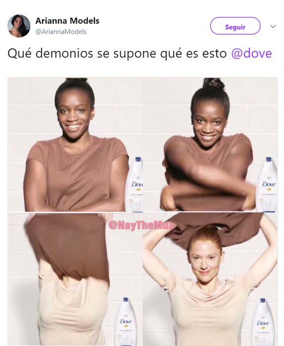 Comentarios en twitter sobre el comercial racista de Dove