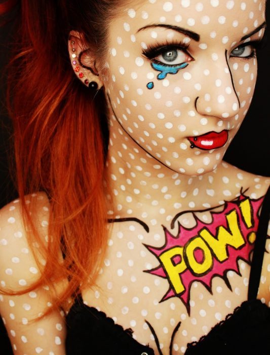 chica maquillada de pop art 