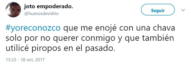 Comentarios en twitter acerca de la campaña Yo reconozco 