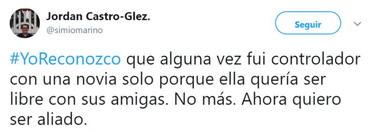 Comentarios en twitter acerca de la campaña Yo reconozco