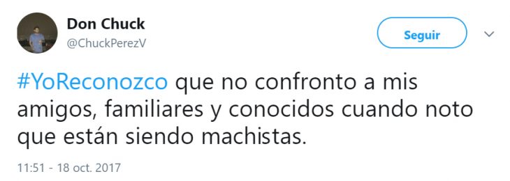 Comentarios en twitter acerca de la campaña Yo reconozco