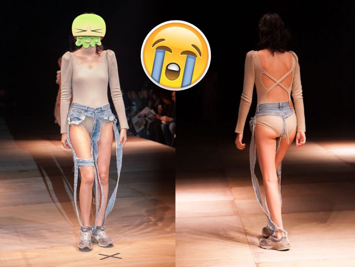 Presentan en pasarelas de moda los nuevos jeans de tanga 