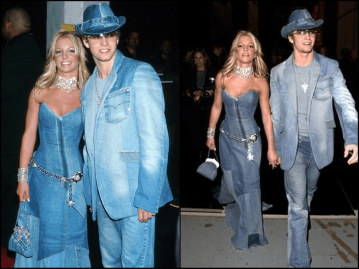 Britney spears y Justin Timberlake vestidos con mezclilla 