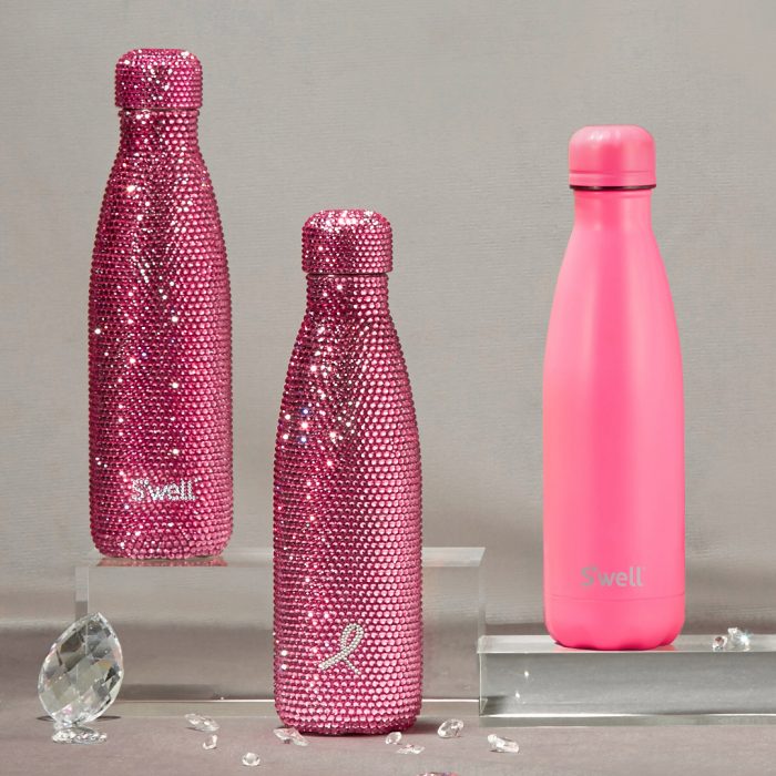 Botellas de la marca S'well con diamantes 