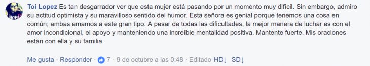 Comentarios en Facebook sobre video que gravó The rock para una mujer con cáncer 