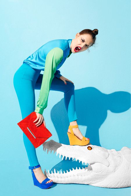 Zapatillas diferente color shop