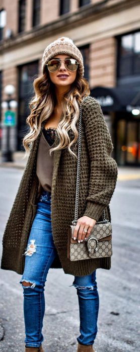 outfits con bralette que puedes usar en el invierno 