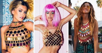 17 Bralettes hechos de joyería y llenos de brillo; te harán lucir como toda una guerrera moderna